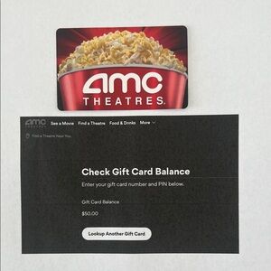 AMC Theaters - $50 Movie Gift Card